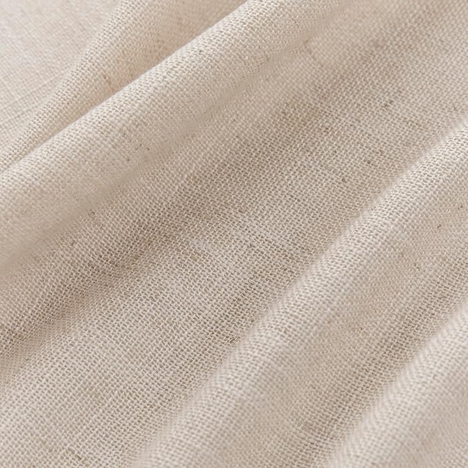 Joydeco Linen Curtains for Living Room, Semi Sheer Drapes Window Long Curtains - Image 7