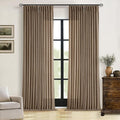 Pinch Pleat 105 Inch Light Filtering Linen Curtains Dutch Cocoa 2 Panels | Semi by Twodrapes