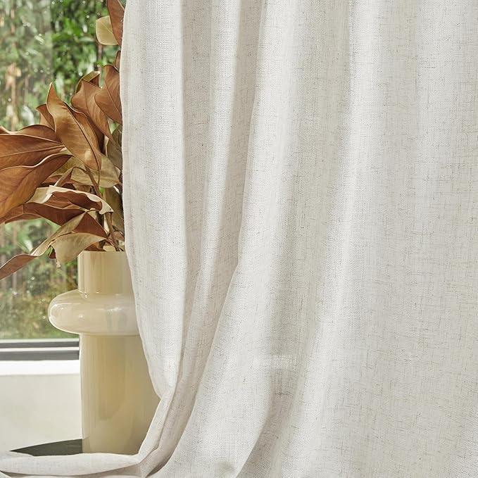 MYSKY HOME 90 Inches Long Linen Curtains - Image 7