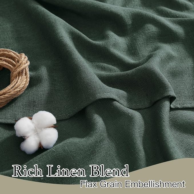RYB HOME Cafe Curtains 24 inches Length, Linen Sheer Short Curtains - Image 4