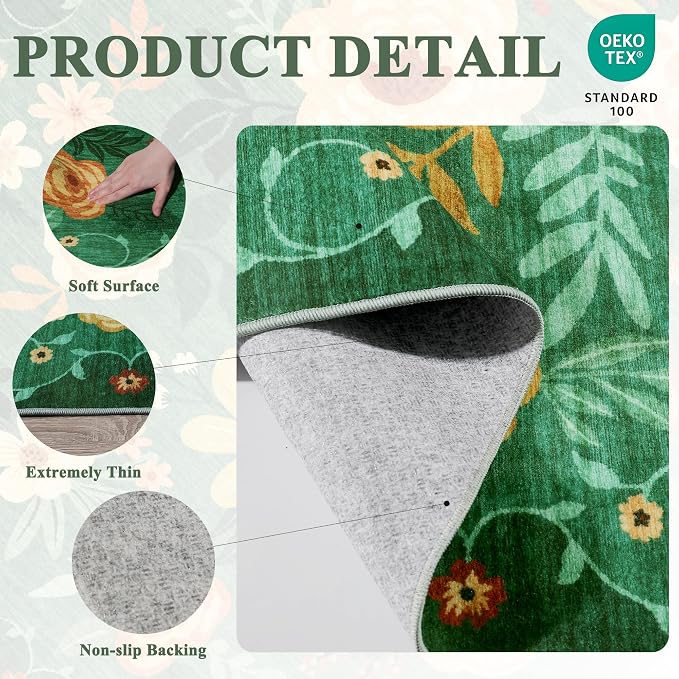 DUKINO 6ft Round Rug, Washable Circle Rug - Image 5