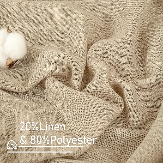LAMIT Living Room Linen Curtains 95 Inch - Image 2