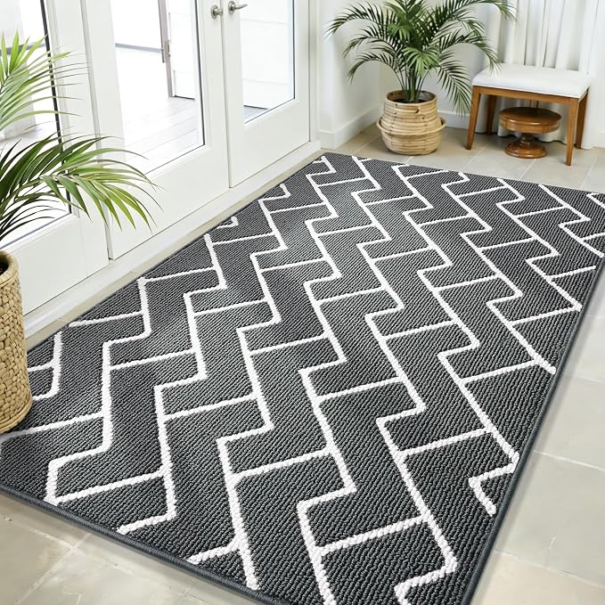 OLANLY Front Door Mat, Non-Slip Rubber Backing, Dirt Resistant and Absorbent by OLANLY