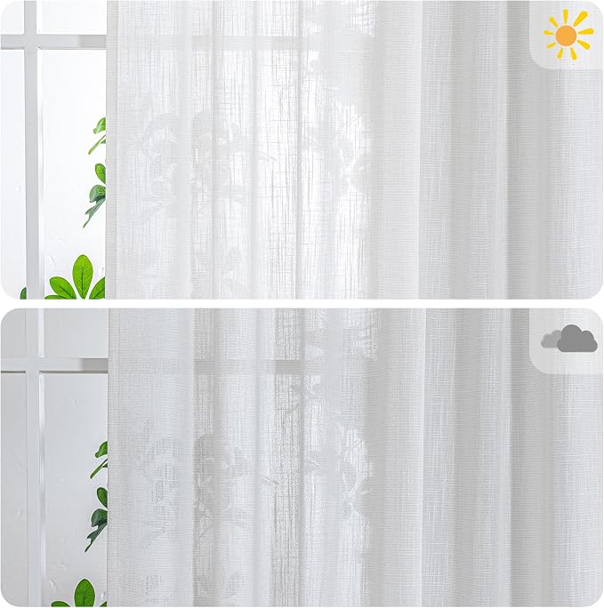 MYSKY HOME Extra Long Curtains for Living Room, Boho Window Curtain Drapes for - Image 3