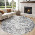 8ft Round Area Rug Living Room Rugs by UERMEI