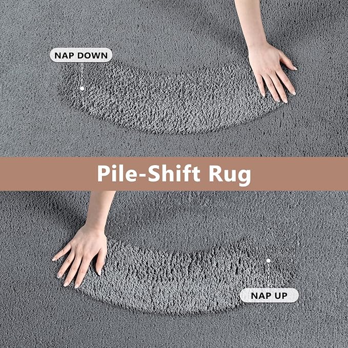 FinRèc 5x7 Washable Area Rugs for Bedroom Living Room, Low Pile Thin Rug Solid - Image 8