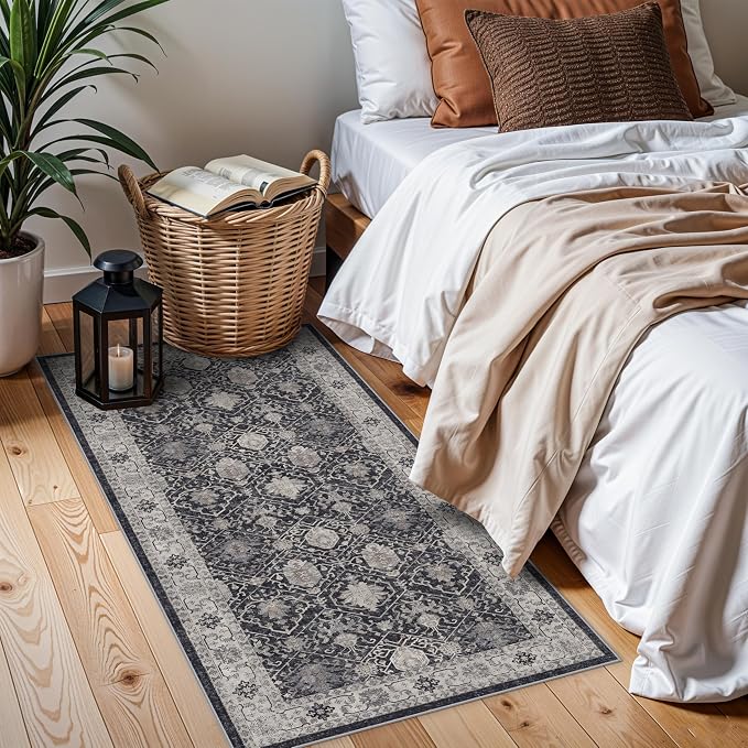 Entryway 2x4 Washable Area Rug: Oriental Stain Resistant Kitchen Runner Rugs - Image 7