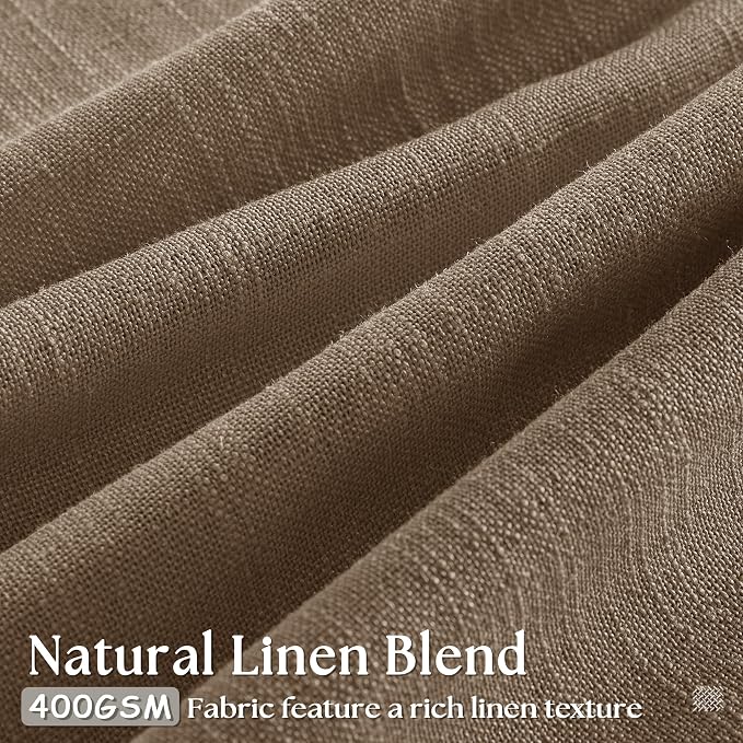 Dutch Cocoa Linen Pinch Pleated Light Filtering Curtains 102 Inches Long | Semi - Image 3