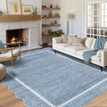 GarveeHome Scalloped Large Living Room Area Rug 8x10 Machine Washable by GarveeHome