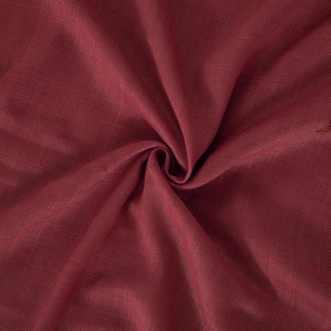 BGment Semi Sheer Burgundy Curtains - Image 9