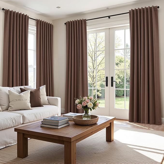 Guken 100% Blackout Curtains 90 Inch Length 2 Panels Set - Image 9