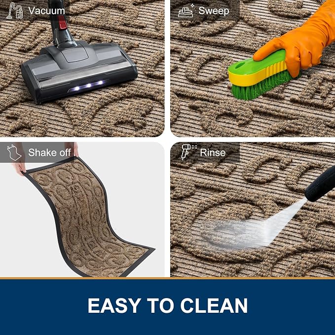 Smiry Welcome Door Mat Outside Entrance, Heavy Duty Trap Dirt and Moisture Easy - Image 7