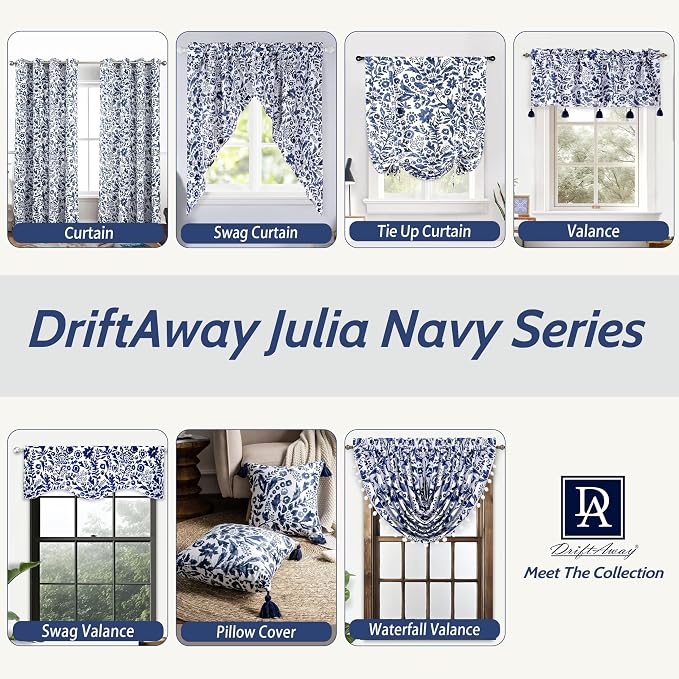 DriftAway Julia Lined Valance Double Layer Thermal Insulated Room Darkening - Image 7