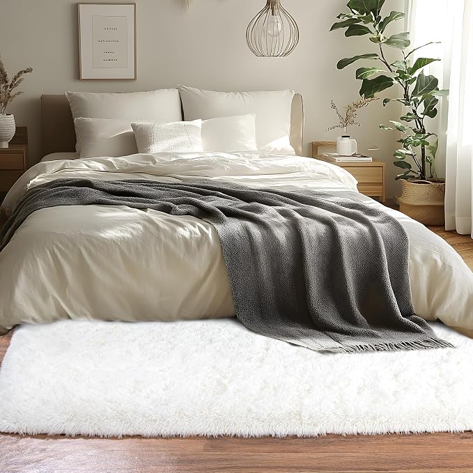 Runner Rugs for Bedroom 2x6 Rug Runners for Hallways Non Slip Soft Shag Bedside - Image 2