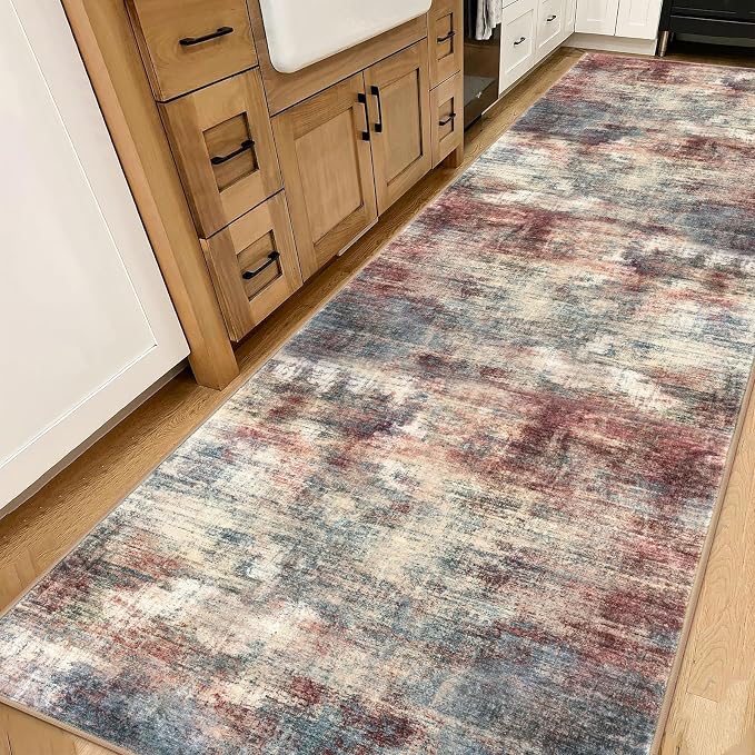 IOHOUZE Abstract Runner Rug 3x14 Ft Washable Runners - Image 8