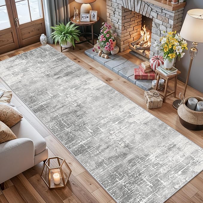 Washable Long Hallway Runner Rug: Non-Slip 2'6x12 Kitchen Rugs Abstract - Image 4