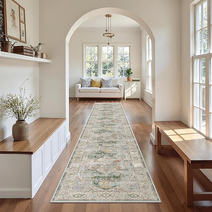 Madane Hallway Runner Rug 2x12, Extra Long Washable Runner Rugs by Madane
