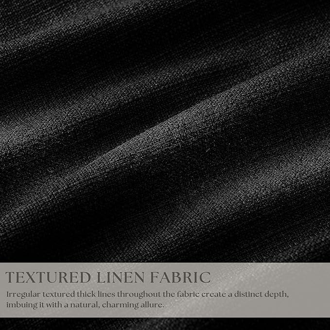 Black 86 Inch Pinch Pleated 100% Blackout Curtains - Image 3
