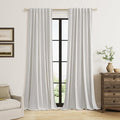 Guken Natural Extra Long 100% Blackout Curtains 132 Inch Length 2 Panels Set by Guken