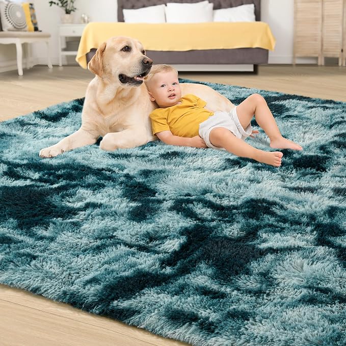 Tepook Fluffy Large Rugs for Living Room, Area Rug 6x9 Soft Carpet for Bedroom - Image 4