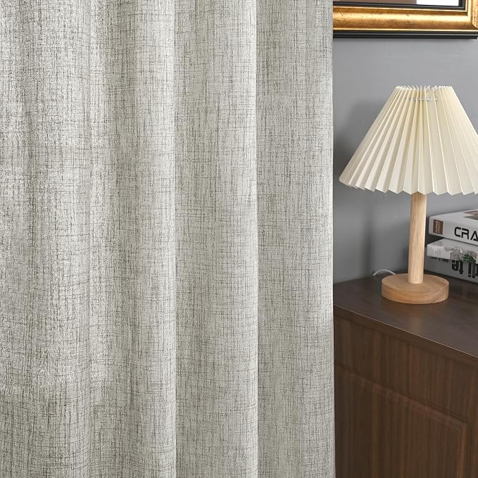 YoungsTex Linen Semi Sheer Curtains 90 Inches Long - Image 5