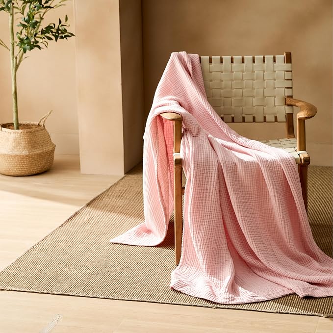 Bedsure 100% Cotton Muslin Throw Blanket Twin XL - Image 8