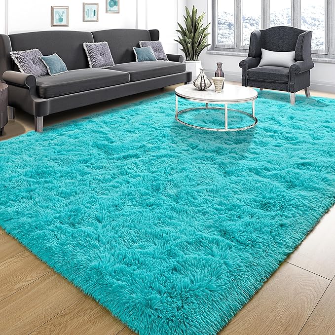 Tepook Fluffy Large Rugs for Living Room, Shag Area Rug 6x9 Soft Carpet for - Image 2