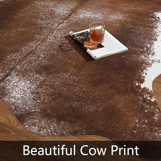 AROGAN 8×10 Feet Western Decor Faux Fur Cowhide Rug, Premium Animal Skin Cow - Image 6