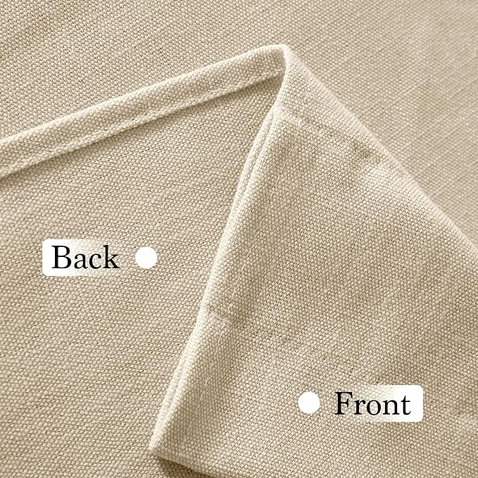 RYB HOME Faux Linen Blended 2 Panels Valance Window Topper Short Drapes Small - Image 3