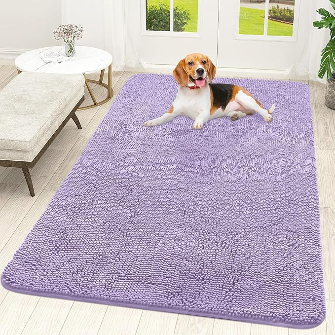OLANLY Dog Door Mat for Muddy Paws 59x35, Absorbs Moisture and Dirt, Absorbent by OLANLY