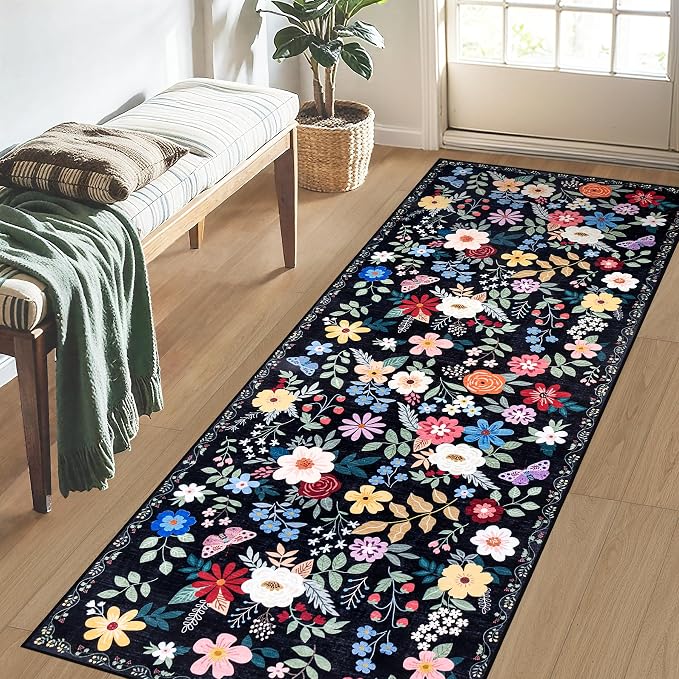 Runner Rug for Entryway: 2x6 Kitchen Rugs Non Slip Washable Ultra-Thin Soft - Image 3
