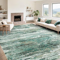 9x12 Area Rug for Living Room, Washable Modern Abstract Large Area Rug Neutral by XLUEZ