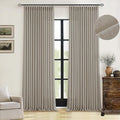 Taupe Burlywood Pinch Pleated Linen Curtains 96 Inches Long | Light Filtering by Twodrapes