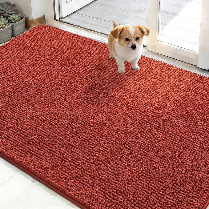 OLANLY Dog Door Mat for Muddy Paws 48x30, Absorbs Moisture and Dirt, Absorbent by OLANLY