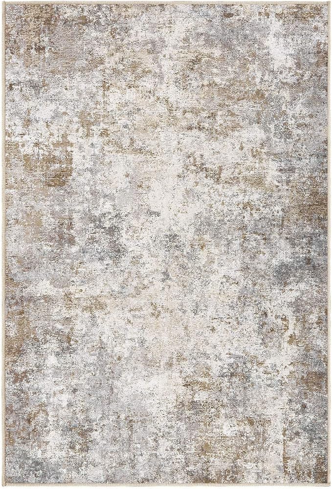 UERMEI 2x3 Entryway Area Rug: Washable Neutral Modern Abstract Small Rug - Image 7