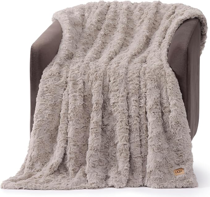 UGG Adalee Faux Fur Throw Blanket, Luxury Cozy Fluffy Blanket by UGG