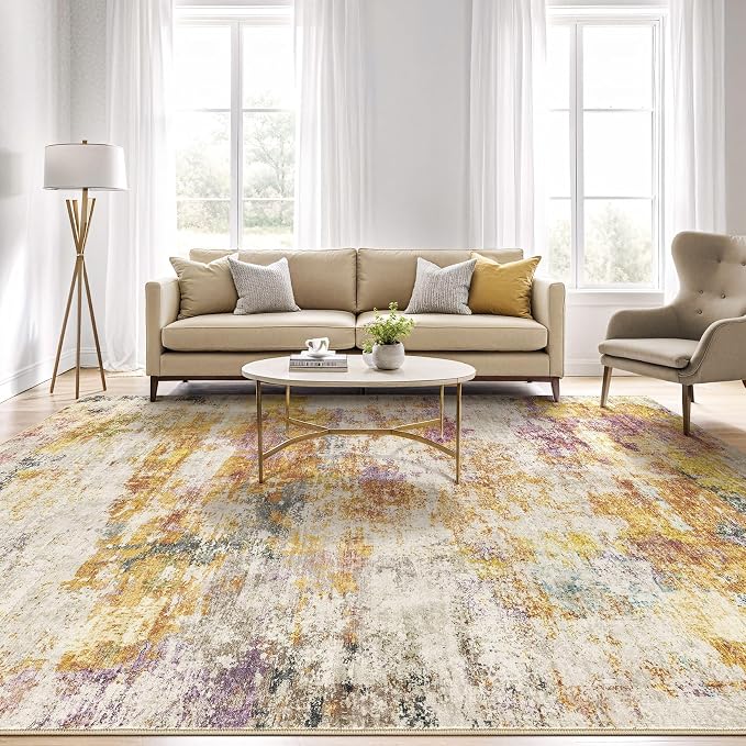 LOONGRUG 8x10 Area Rugs Washable Large Neutral Modern Living Room Rug | - Image 4