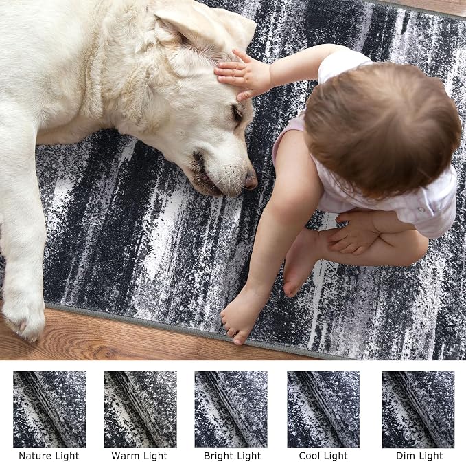 Lansny Modern Abstract Runner Rug 2x6 - Image 7