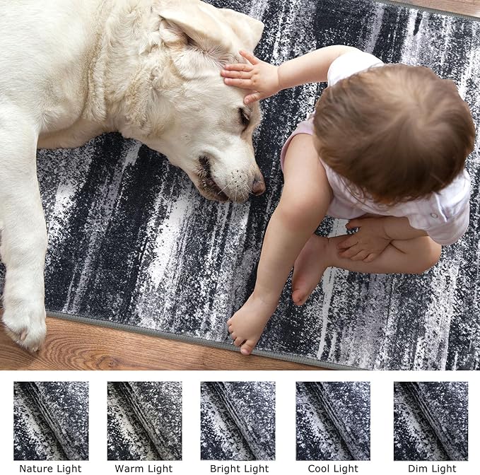 Lansny Modern Abstract Runner Rug 2x5 - Image 7