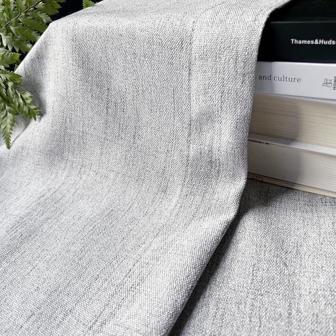 Faux Linen Valance for Windows Kitchen Living Room Valances Rod Pocket - Image 3