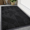 Smiry Front Door Mat Outside Entrance, Heavy Duty Sturdy Natural Rubber Doormat by Smiry