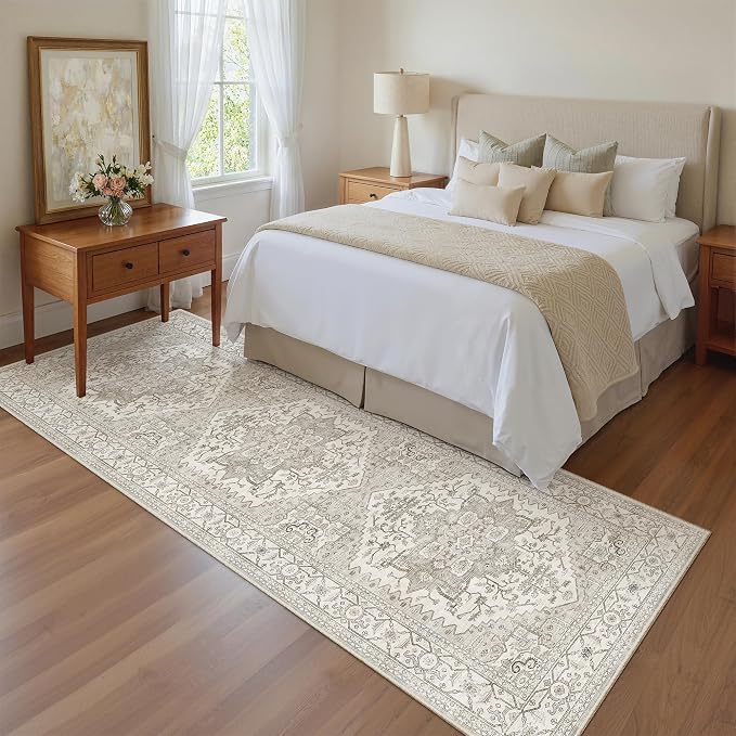 Madane Runner Rug 2'6''x8' Kitchen Runners, Printed Vintage Washable Hallway - Image 3