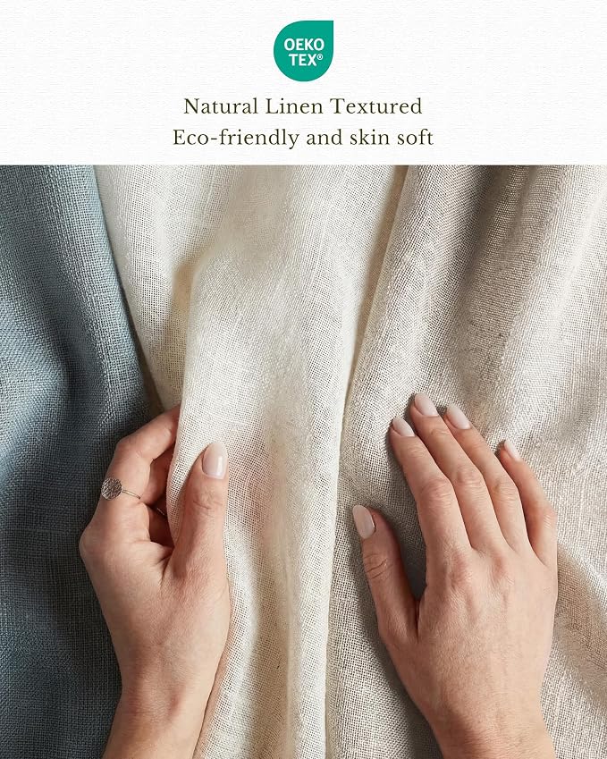 NICETOWN Semi Sheer Linen Curtains - Image 5