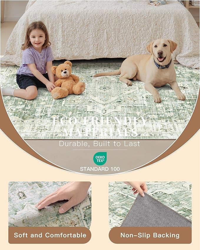 Madane Runner Rugs for Hallway 2x10 Long Washable Non-Slip Hallway Runner Rug - Image 5