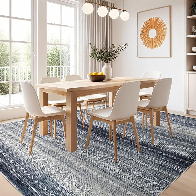 Nakagishi 8x10 Area Rugs Living Room: Washable Boho Large Neutral Soft Modern - Image 7