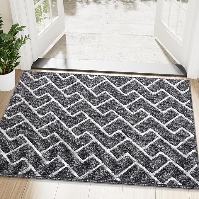 OLANLY Front Door Mat, Non-Slip Rubber Backing, Dirt Resistant and Absorbent by OLANLY