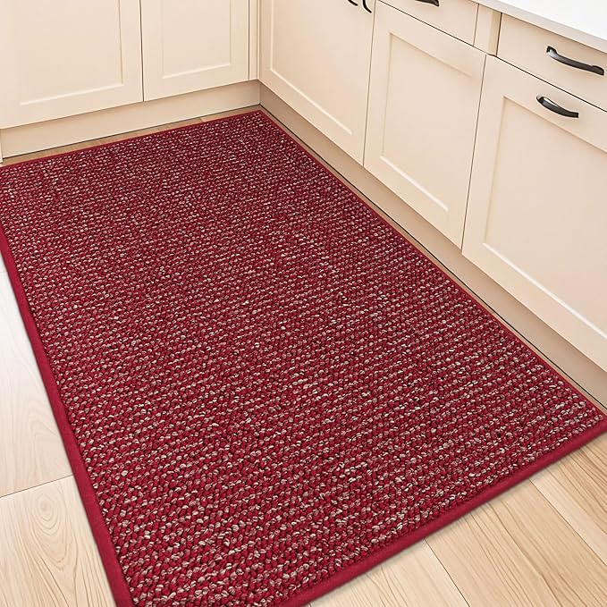 BEQHAUSE Kitchen Rugs 32"x48", Non-Slip Kitchen Mats by BEQHAUSE