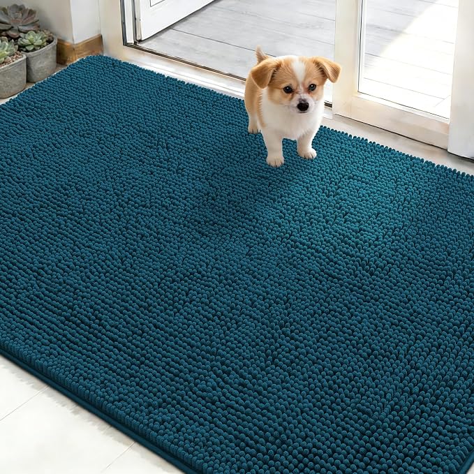 OLANLY Dog Door Mat for Muddy Paws 50x30, Absorbs Moisture and Dirt, Absorbent by OLANLY