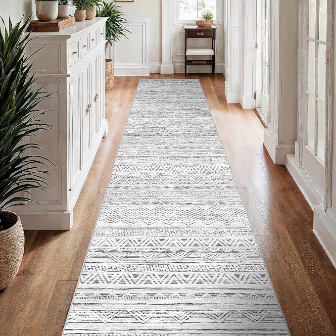 3x15 Washable Kitchen Runner Rug: Modern Moroccan Runners - Image 9