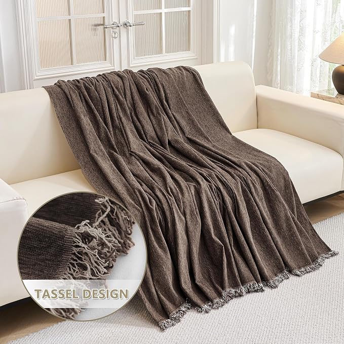 MYSKY HOME Loveseat Cover Deep Chocolate Couch Cover Sectional Couch Covers - Image 4